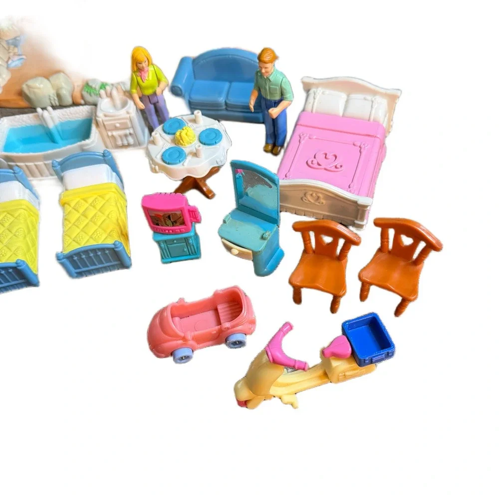 Fisher-Price Loving Family Beach House Vintage Playset with Furniture & Figures